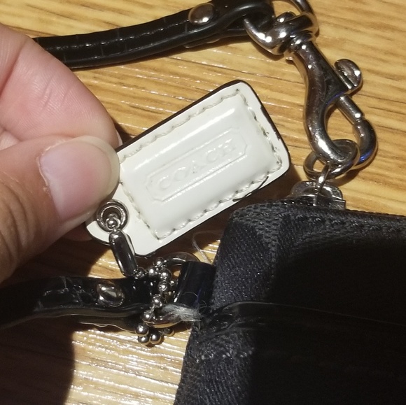 Black Coach Wristlet - Picture 2 of 4